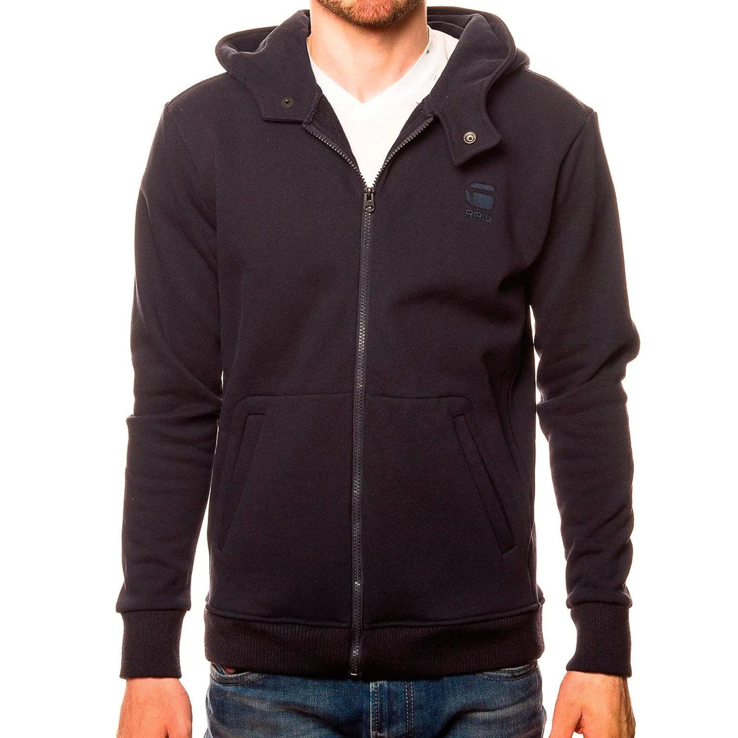 G-Star RAW Hoody Fashion Jacket - Mazarine Blue - Mens