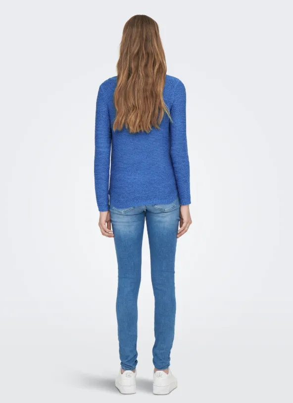 Geena Super Sonic Blue Textured Pullover