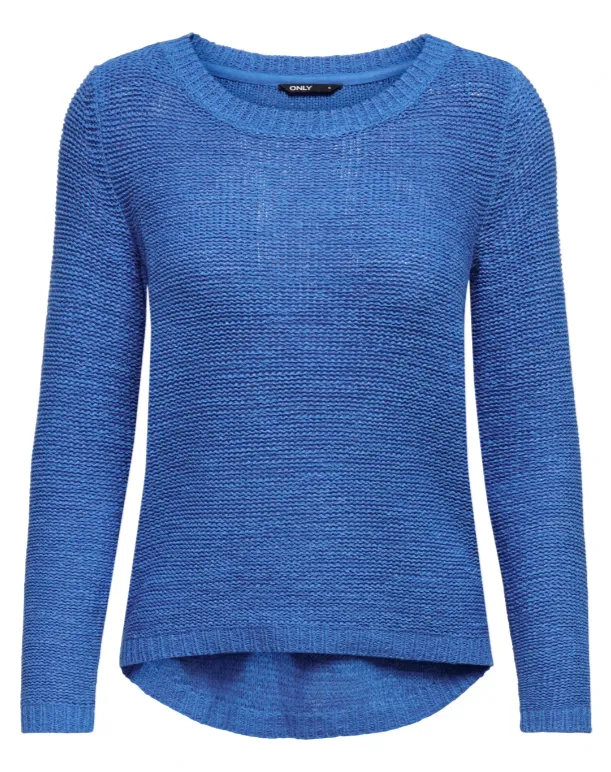 Geena Super Sonic Blue Textured Pullover