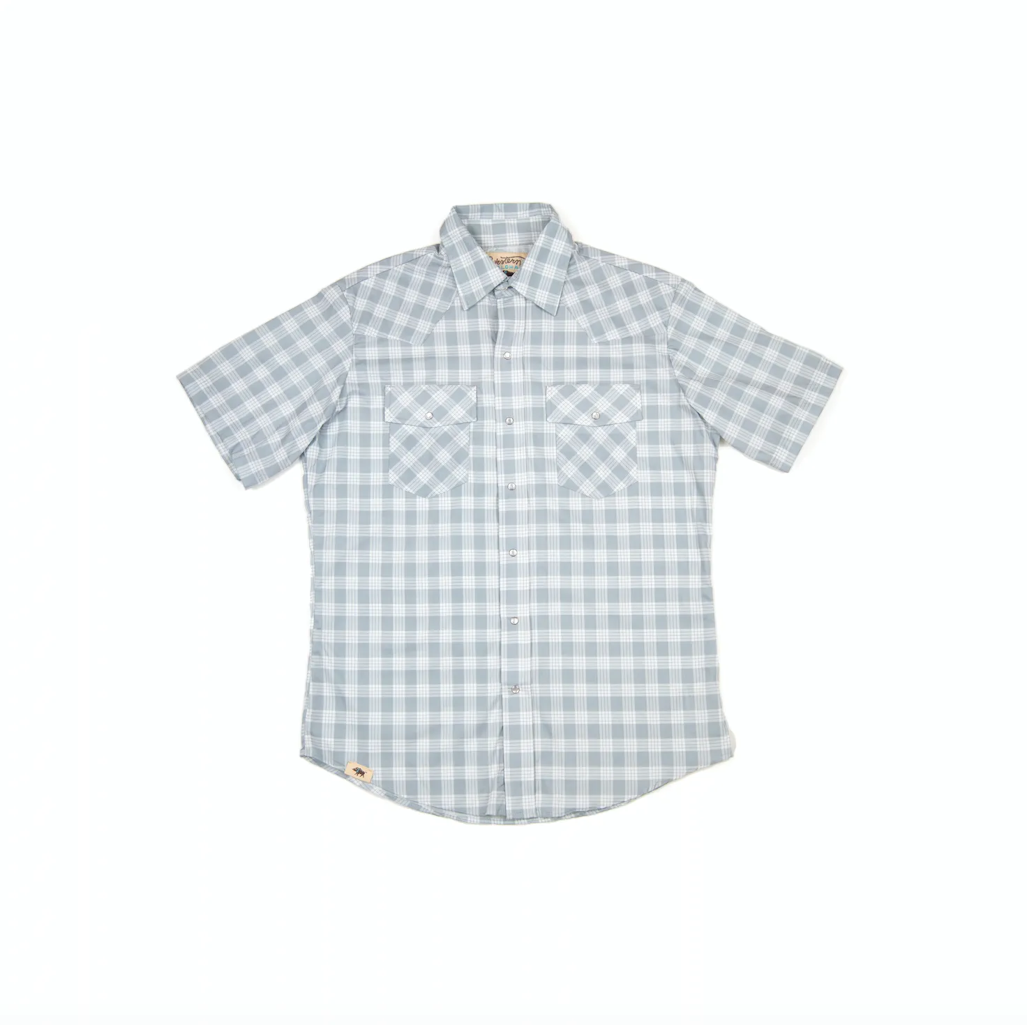 Gray Palaka Western Pearl Snap Shirt