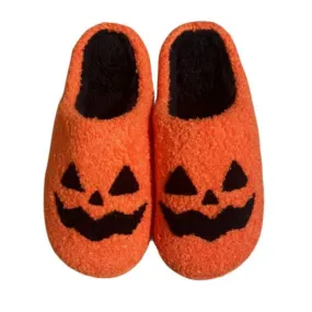 Halloween Slippers Halloween Pumpkin Shoes Comfortable Cotton Slippers