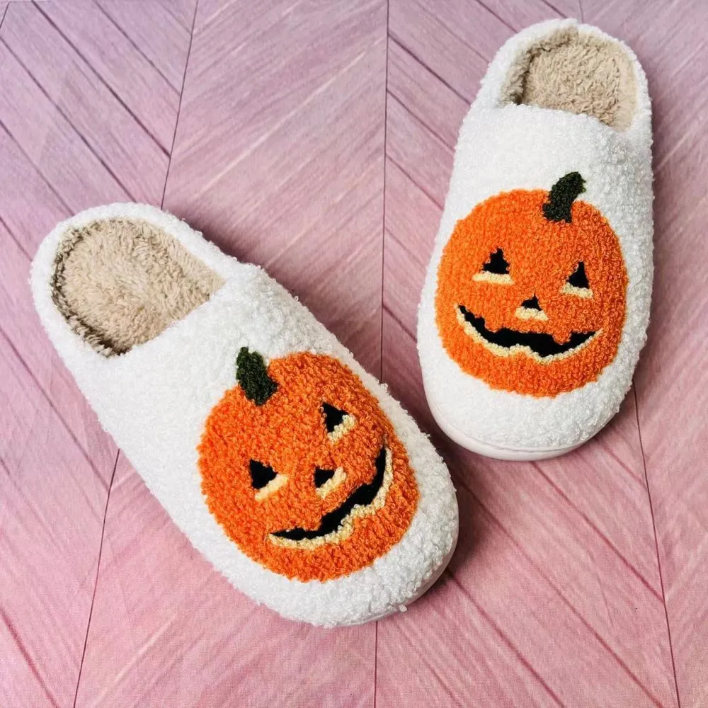 Halloween Slippers Halloween Pumpkin Shoes Home Cotton Slippers