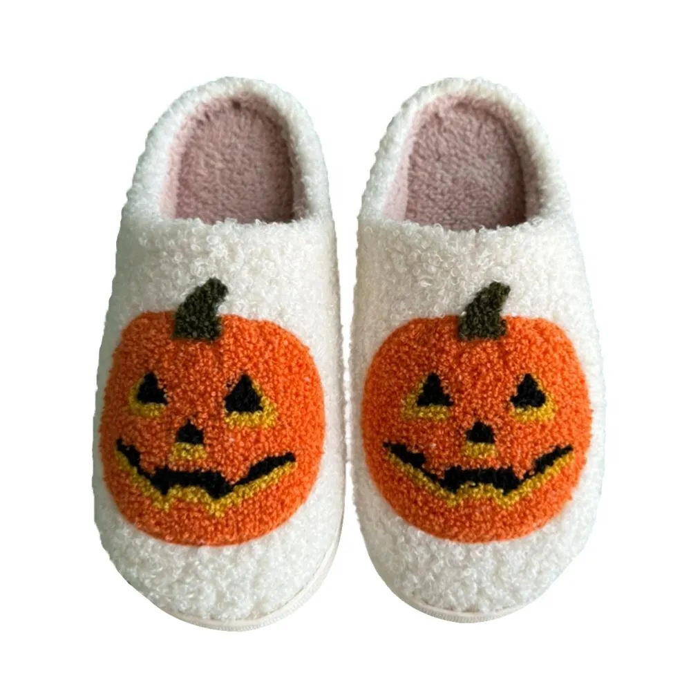 Halloween Slippers Halloween Pumpkin Shoes Home Cotton Slippers