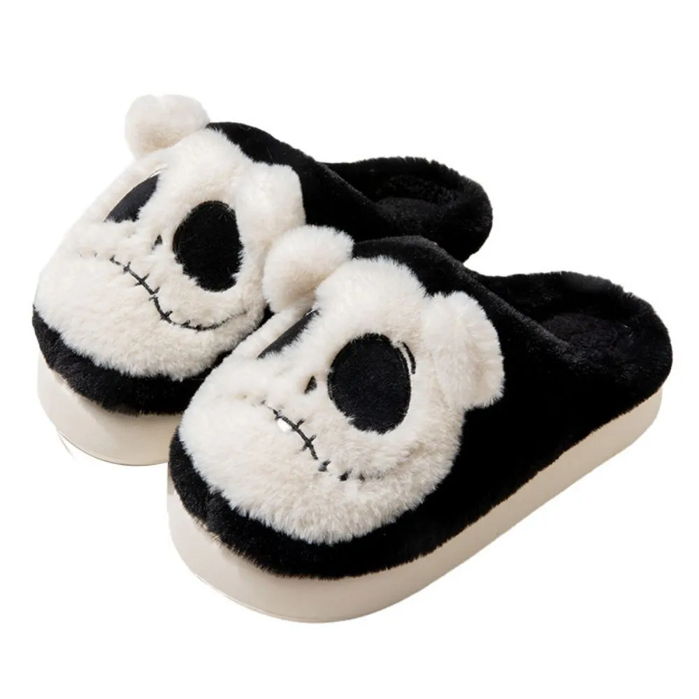 Halloween Slippers Halloween Skull Shoes Comfortable Cotton Slippers