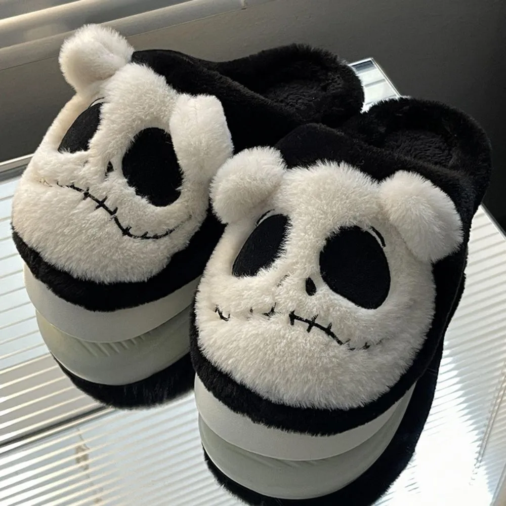 Halloween Slippers Halloween Skull Shoes Comfortable Cotton Slippers