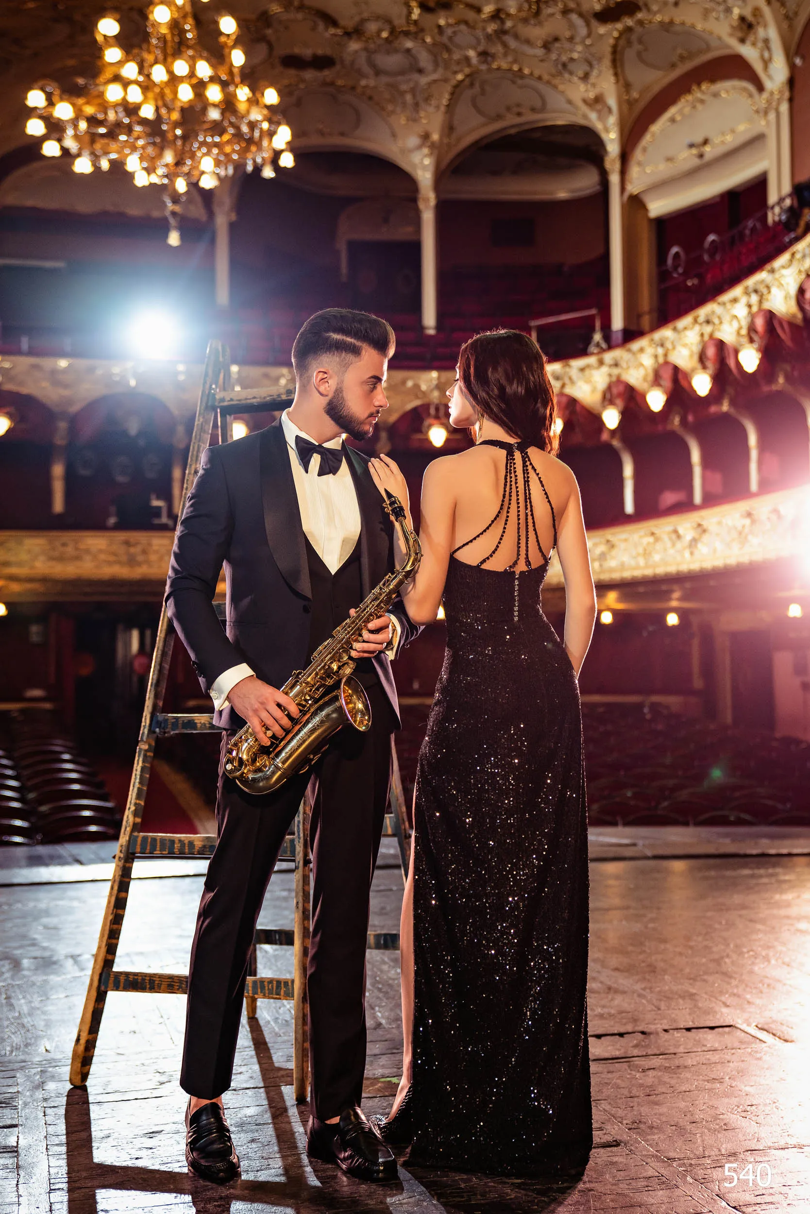 Halter Neck Gold Prom Gown