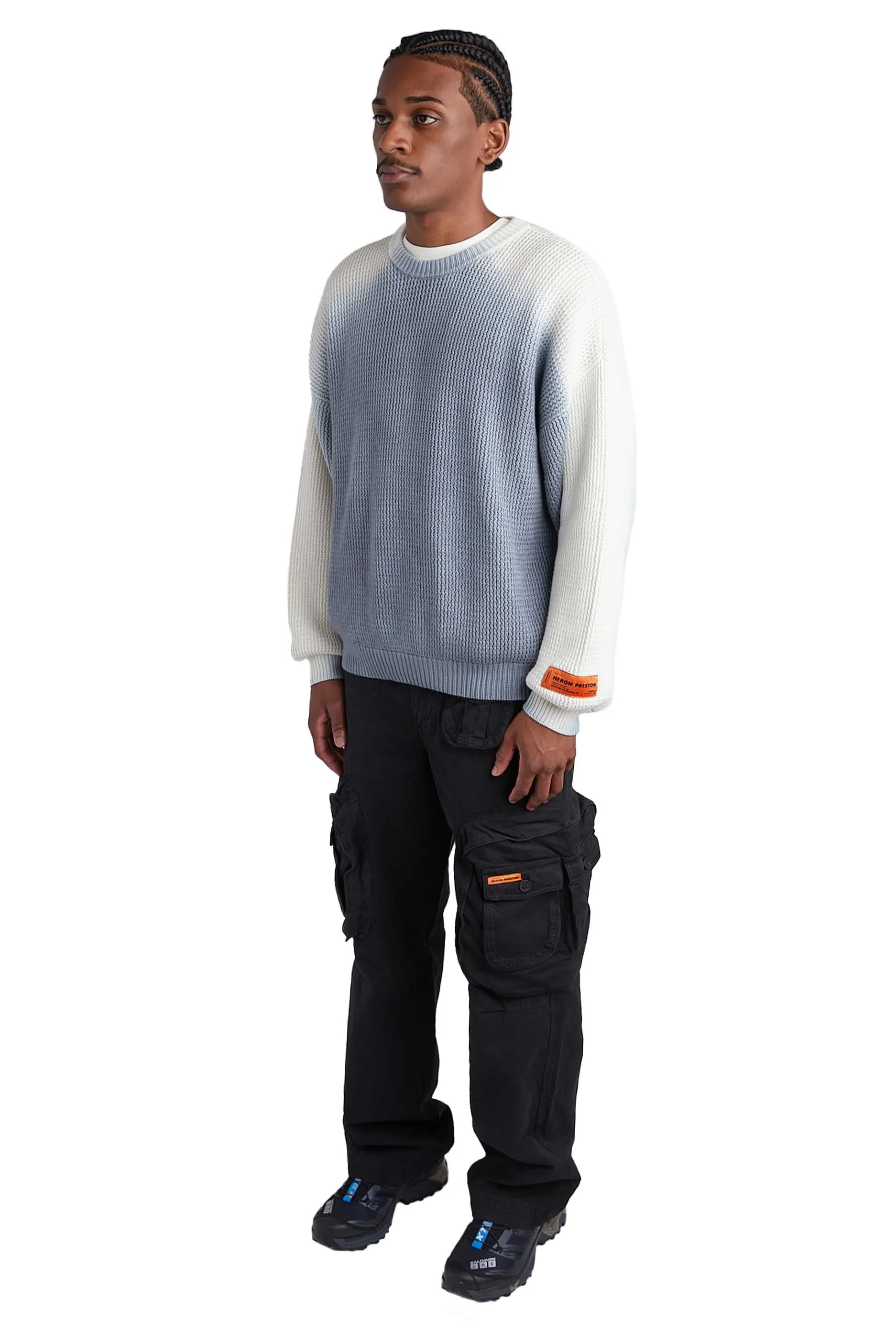 Heron Preston Gradient Knit Crewneck 'Grey'