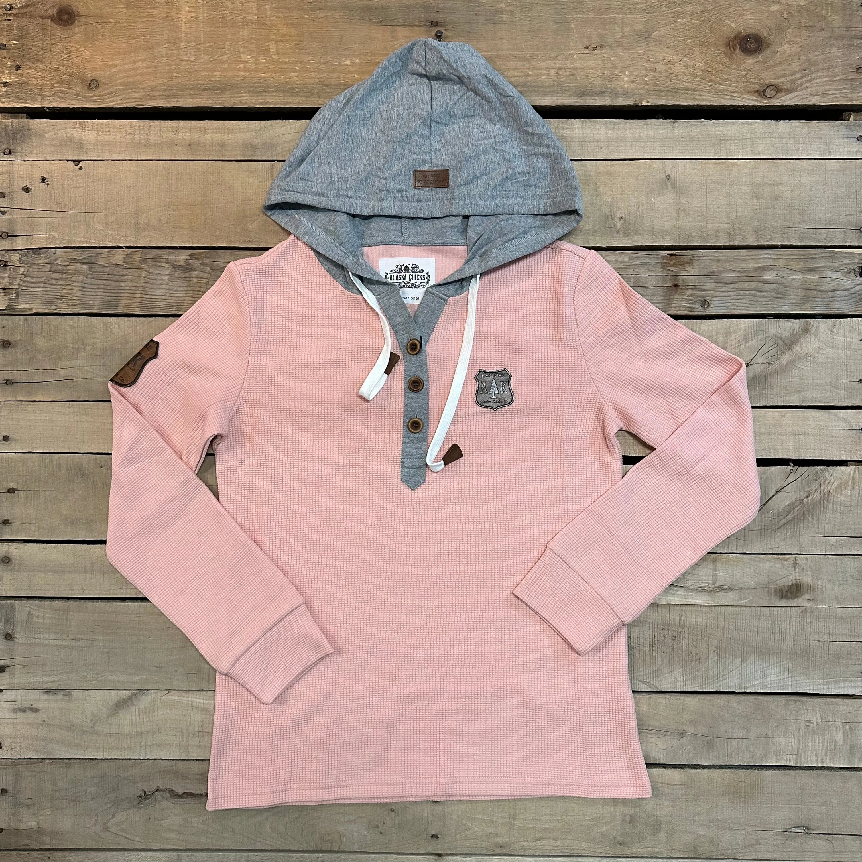 Hooded Waffle Henley