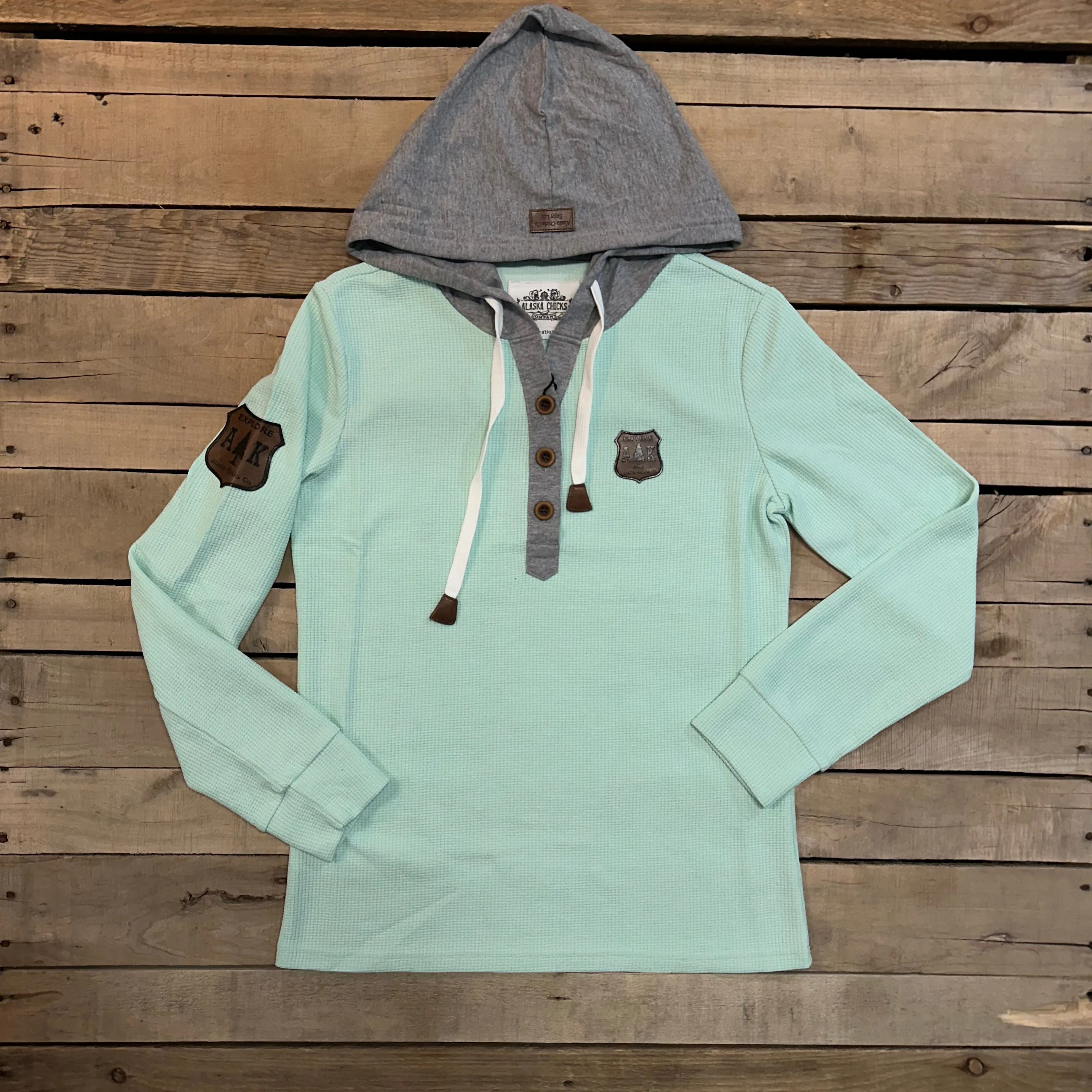 Hooded Waffle Henley