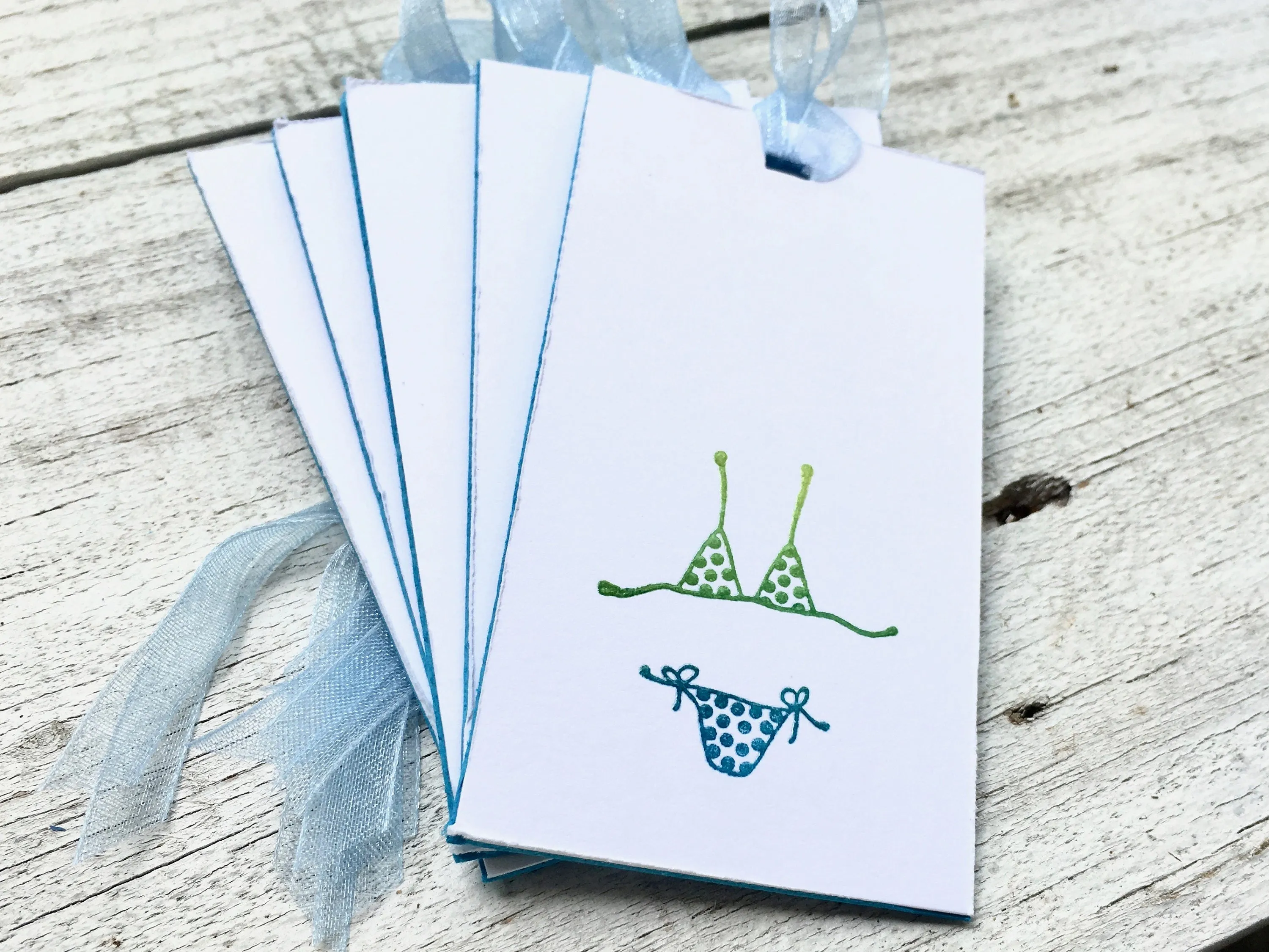 Itsy  Bitsy Tiny Weeny Polka Dot Bikini Gift Tags