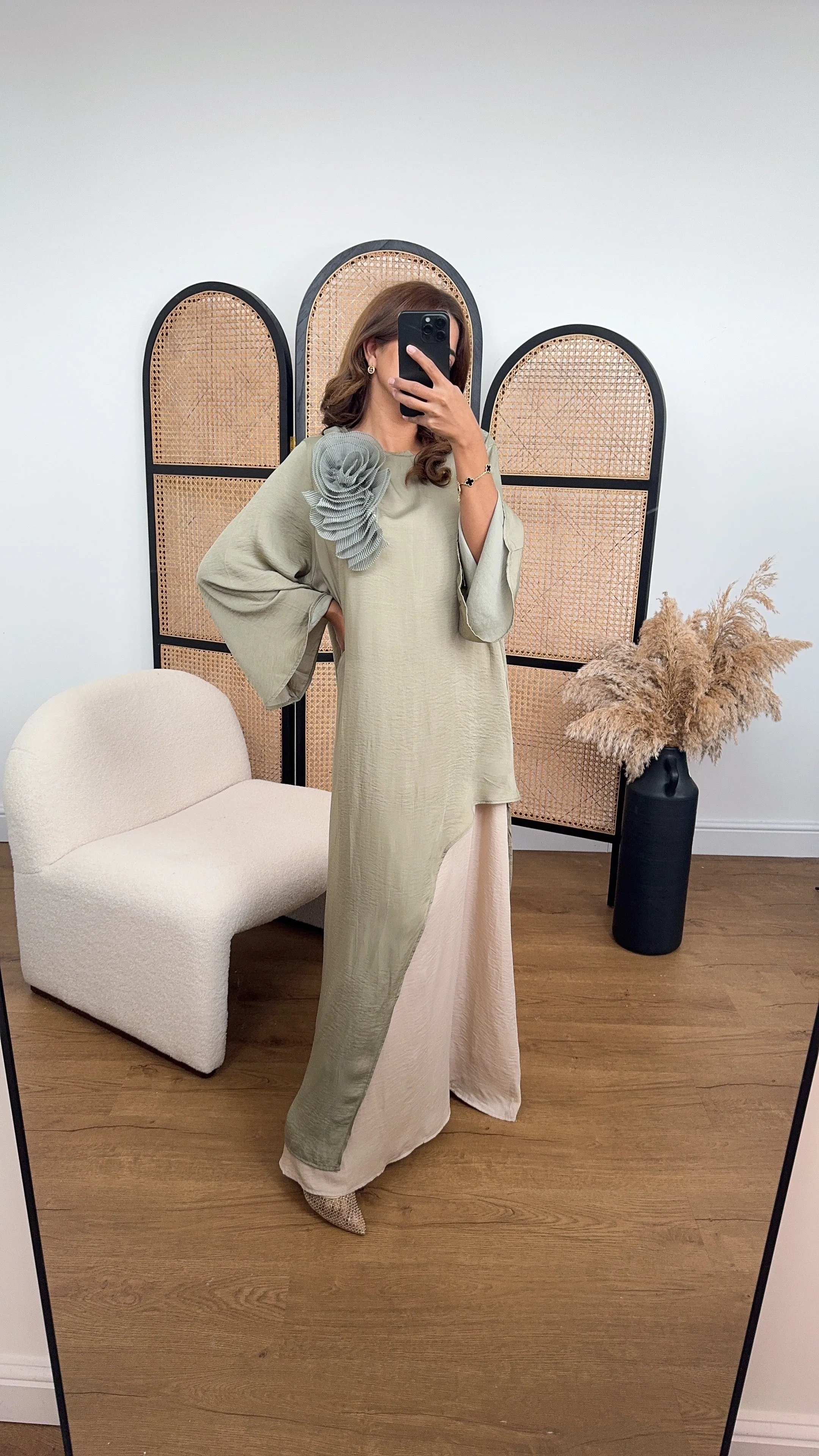 Juana two piece dress in sage