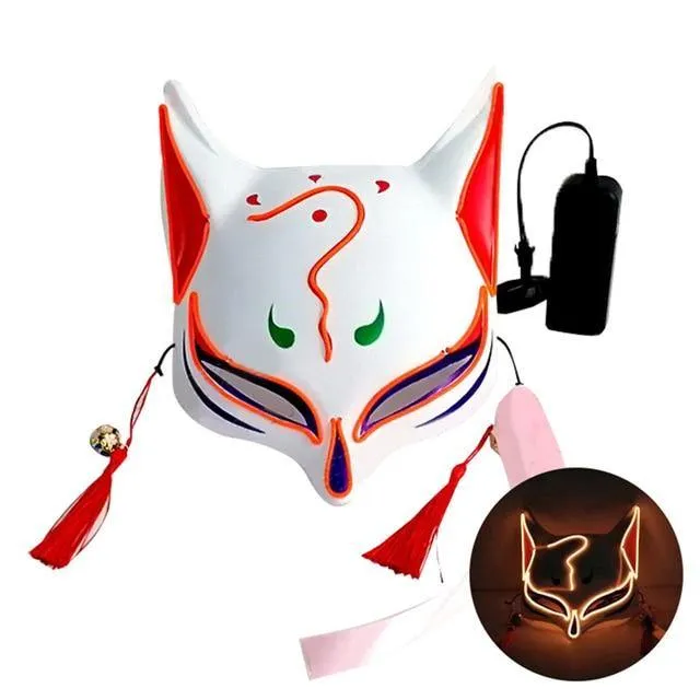 Kitsune Fox Spirit EL Half Mask