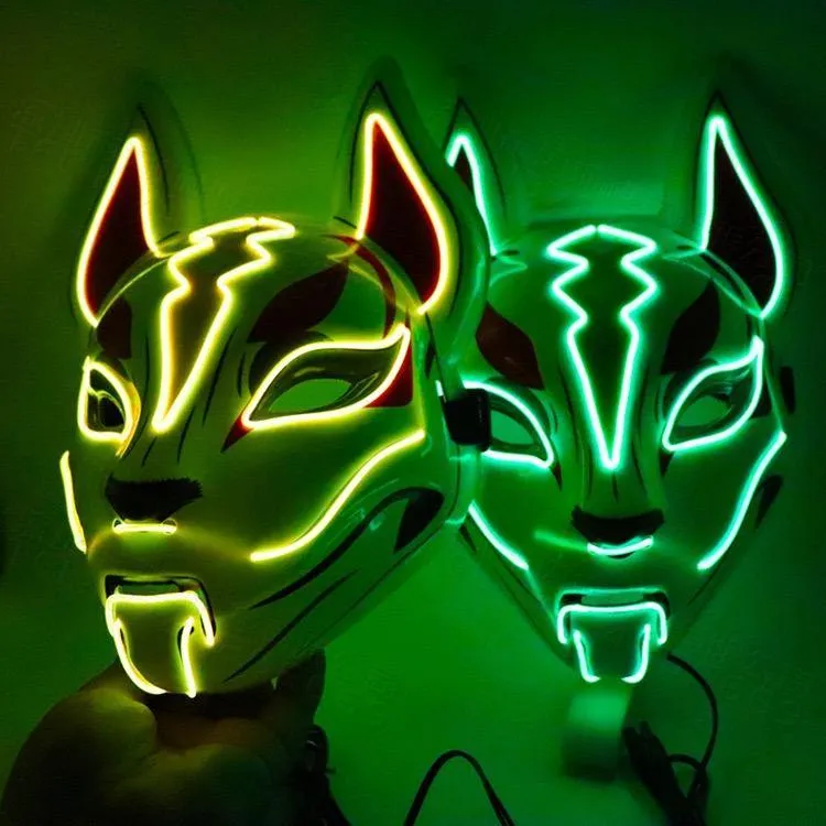 Kitsune Fox Spirit EL Mask