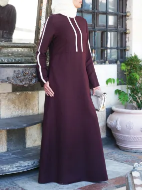 Lace Trim Jersey Abaya