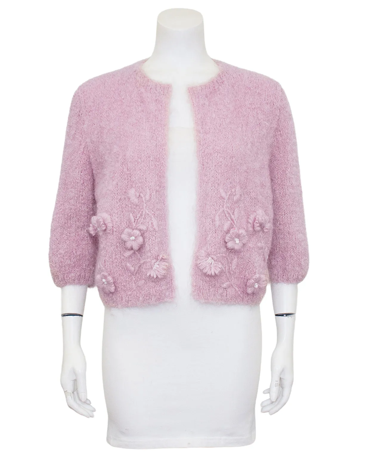 Lavandar Mohair Bolero Cardigan