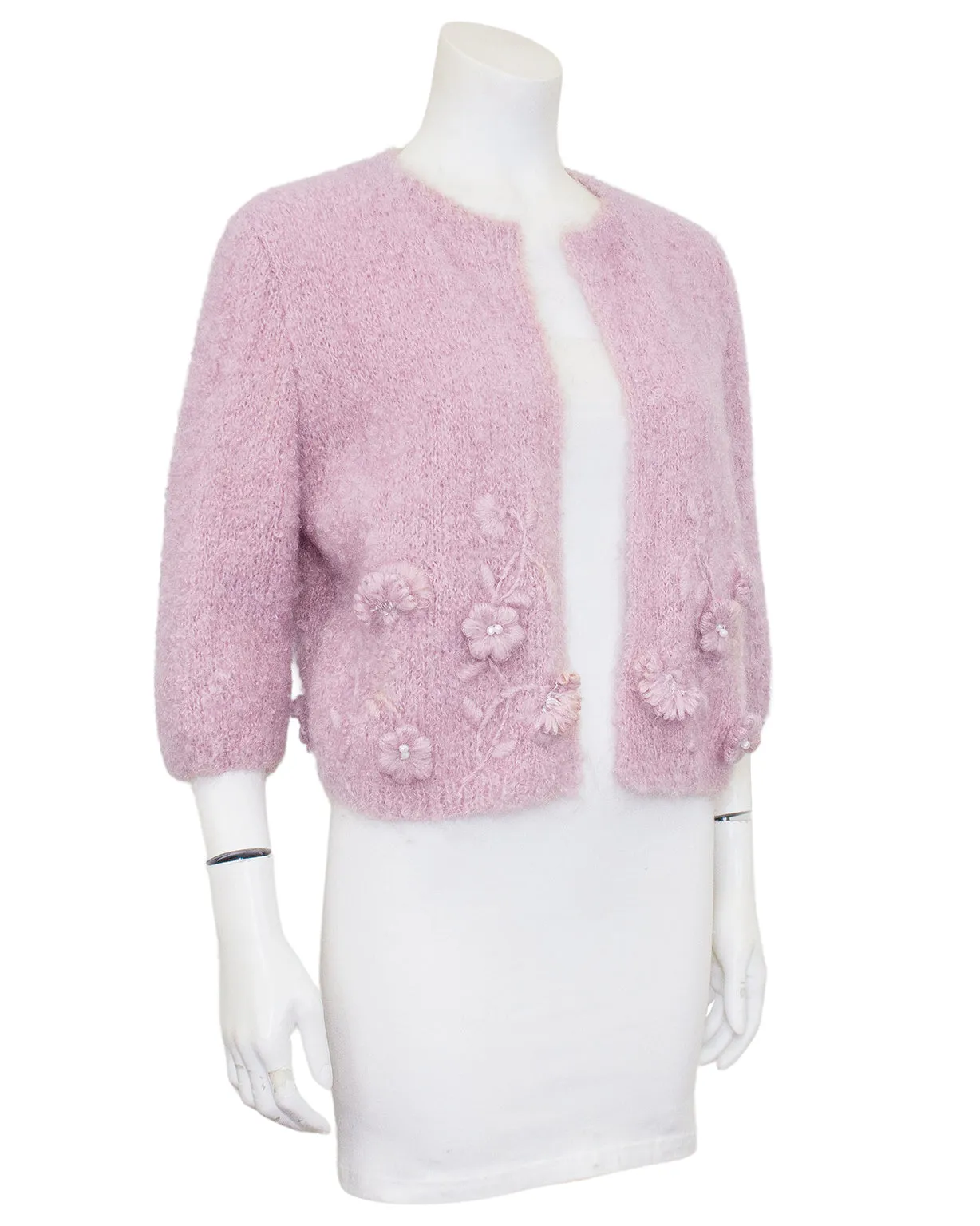 Lavandar Mohair Bolero Cardigan