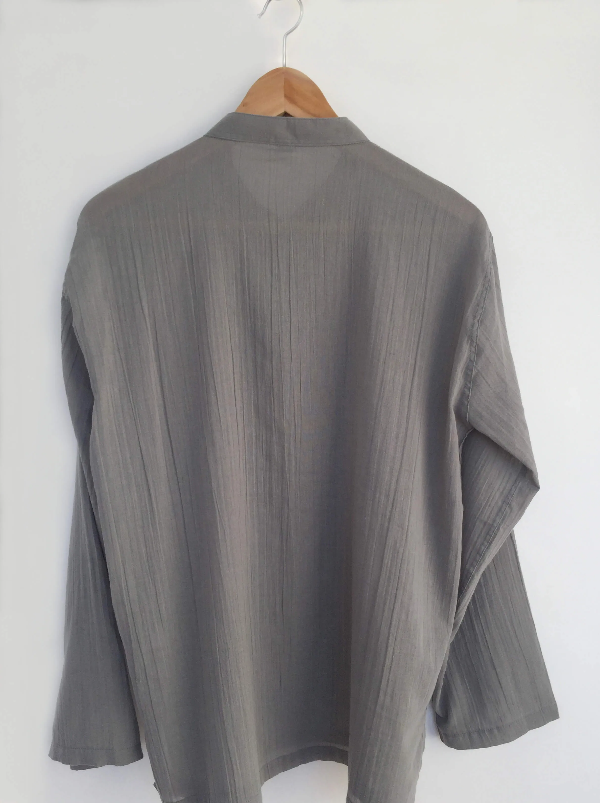 Light Cotton Kurta in Stone Grey