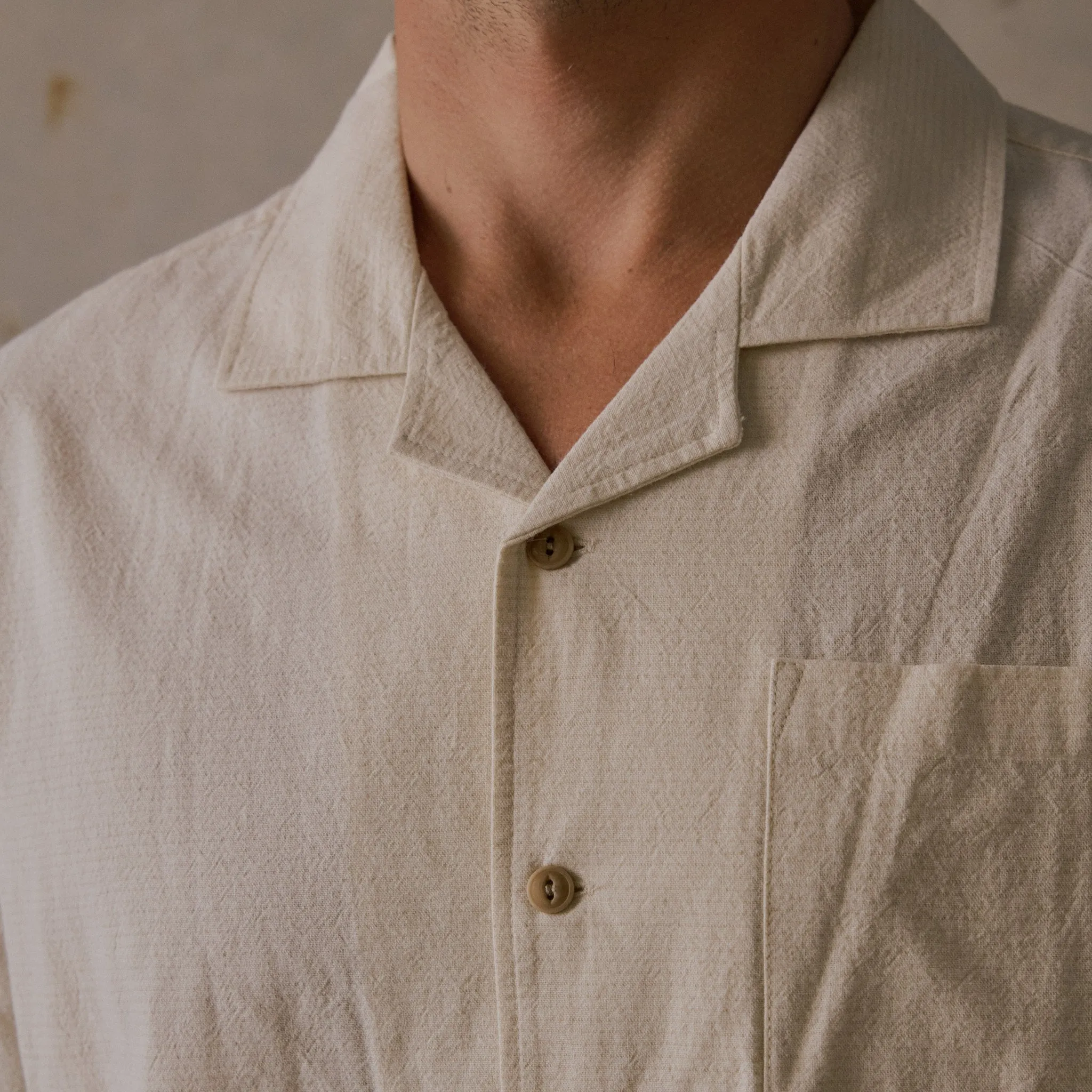 Linen Camp Collar Shirt