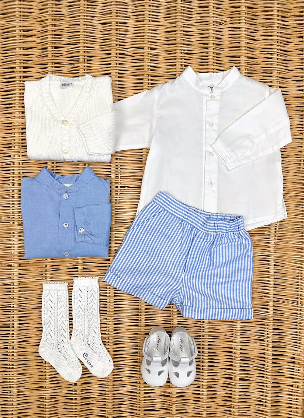 Linen Cotton Striped Shorts