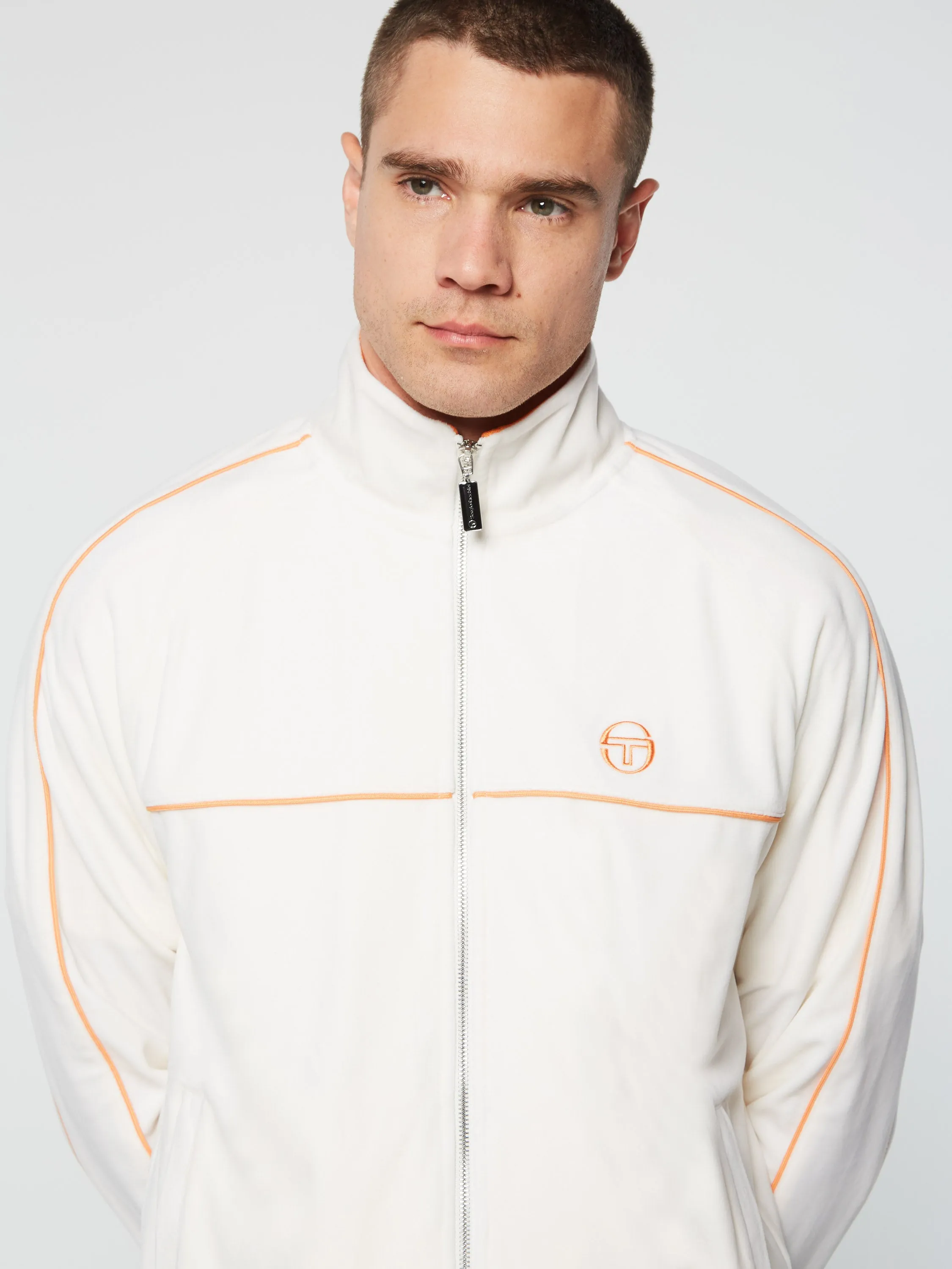 Lioni Velour Track Jacket Archivio- Gardenia