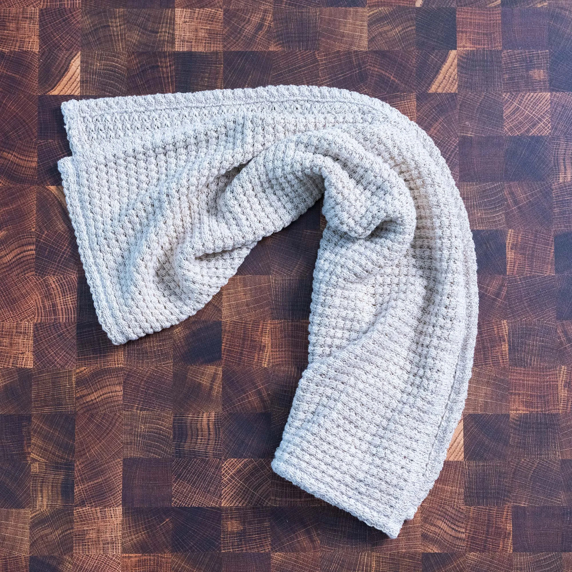 LONDONBERRY 100% Organic Linen Knit Hand Towel | Kitchen Towel (OC Thread) (No Plastic, No Synthetics) (100% Biodegradable)