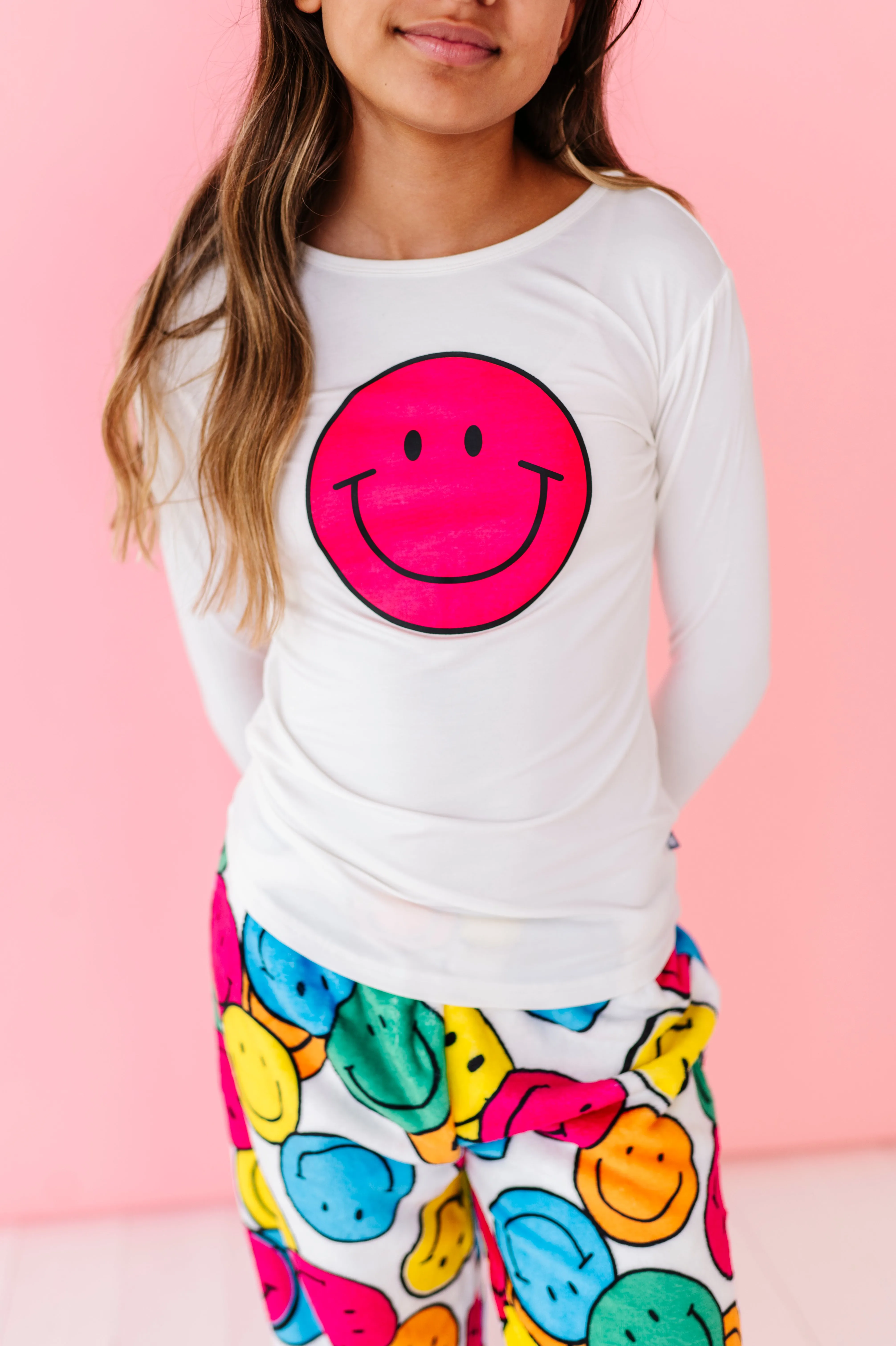 Long Sleeve Scoop Tee - SMILEY