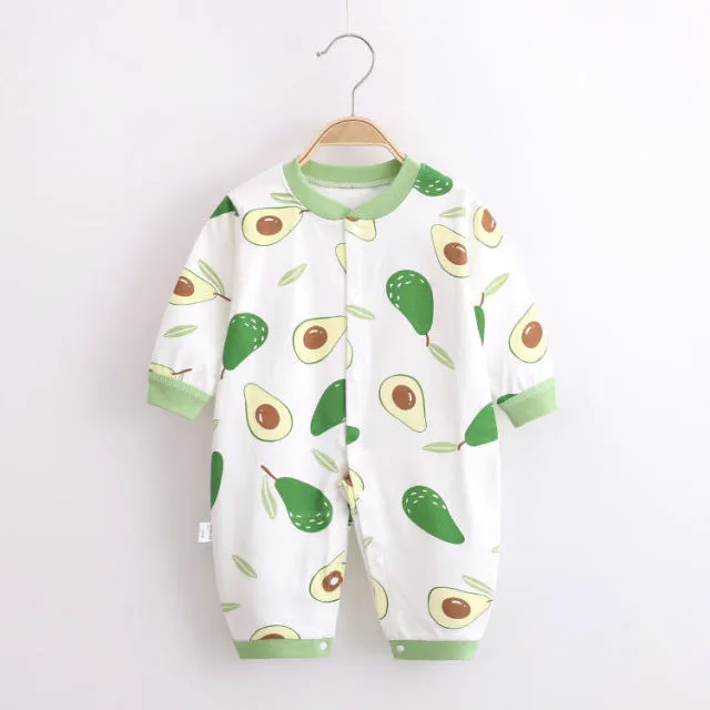 Long-Sleeved Cotton Jumpsuit for Baby and Newborn