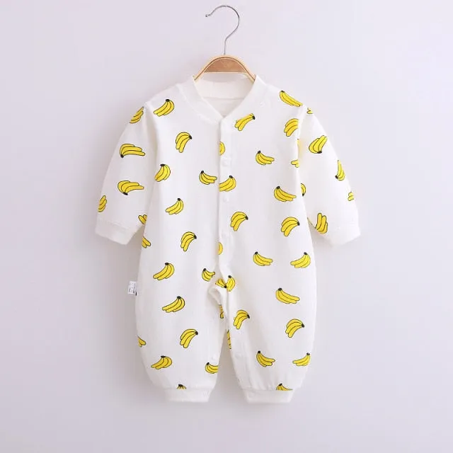 Long-Sleeved Cotton Jumpsuit for Baby and Newborn