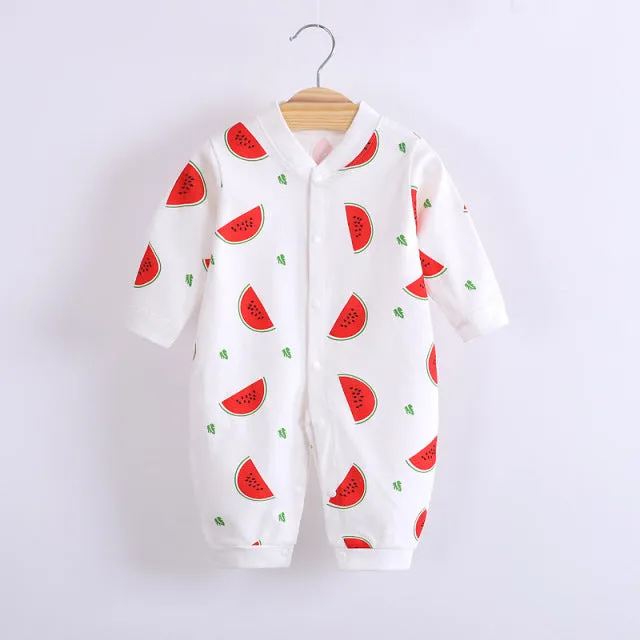 Long-Sleeved Cotton Jumpsuit for Baby and Newborn