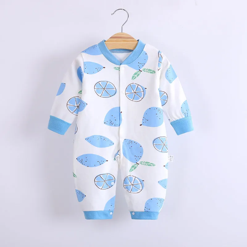 Long-Sleeved Cotton Jumpsuit for Baby and Newborn