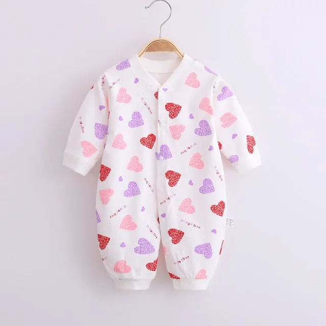 Long-Sleeved Cotton Jumpsuit for Baby and Newborn