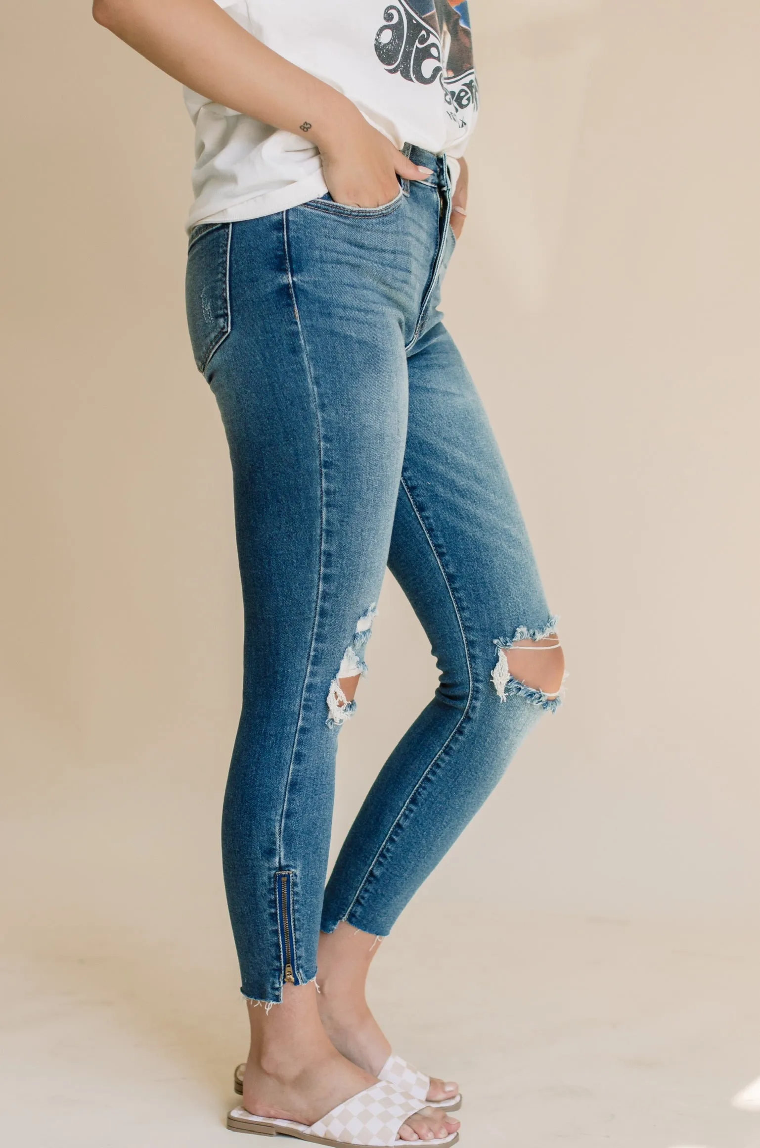 Marcey Zipper Jeans - FINAL SALE