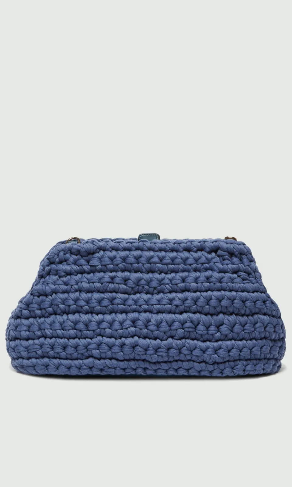 Marella Crochet woven Blue Handbag