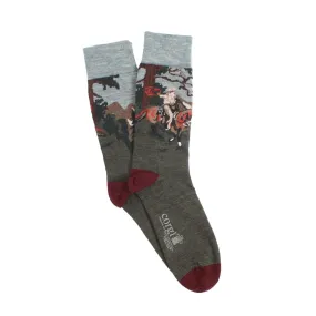 Men's Cowboy Scene Wool Socks