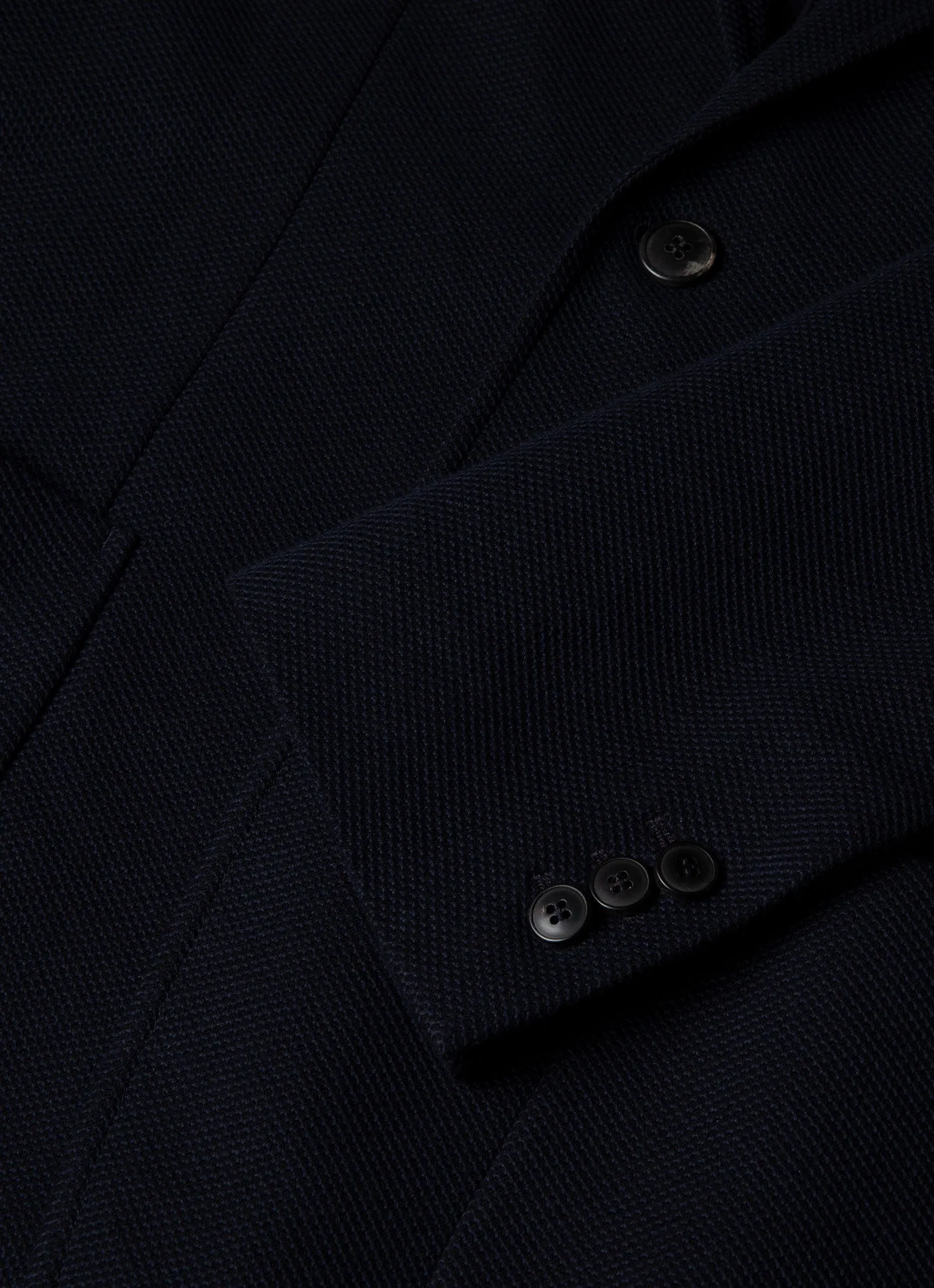 Men's Piqué Unstructured Blazer in Navy