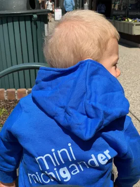 mi Toddler "mini michigander" Zip Hoodie