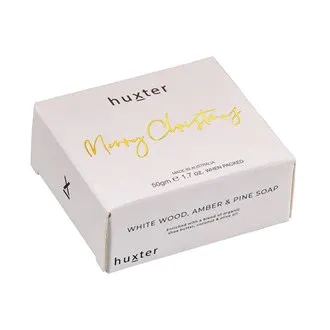 Mini Boxed GuestSoap - White - White Wood, Amber & Pine 50gm