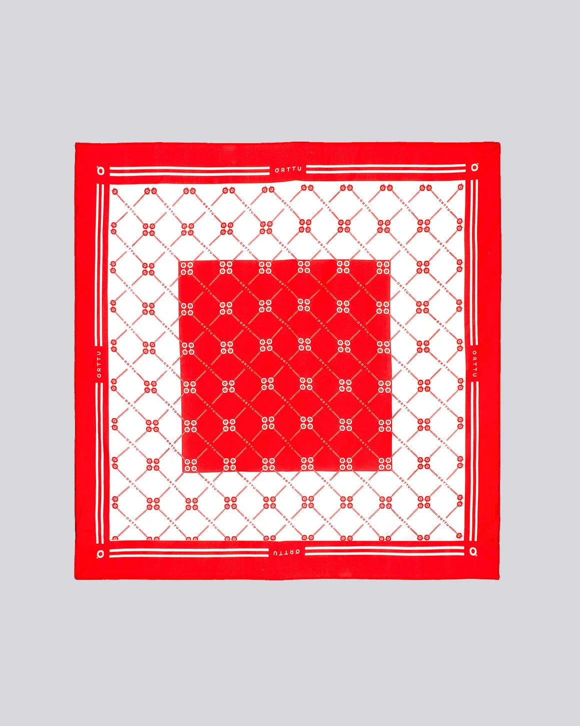 Monogram Scarf Red