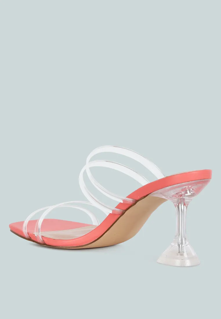 Nightfall Clear Spool Heel Sandal