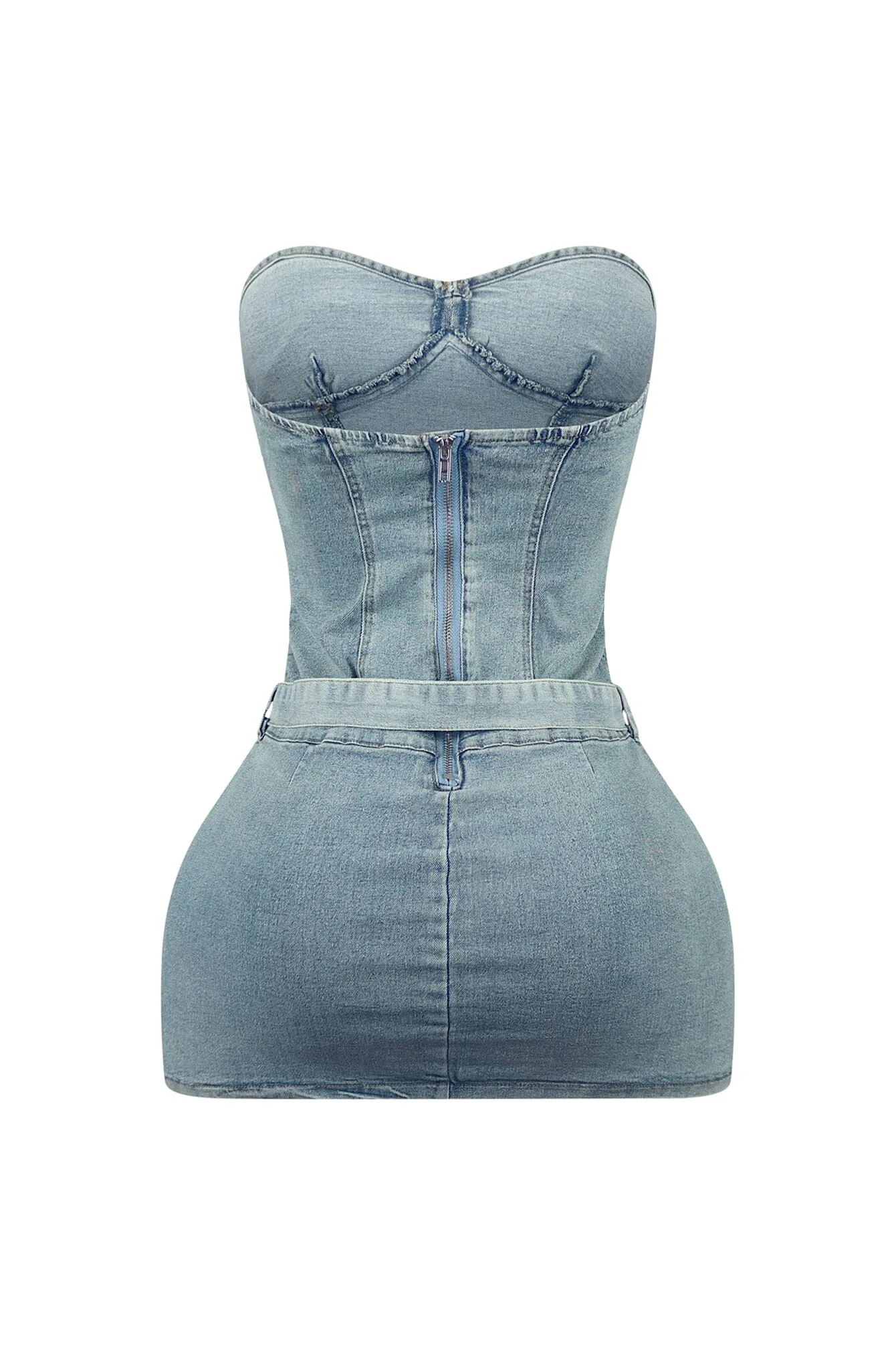 Notice Me Denim Tube Mini Dress