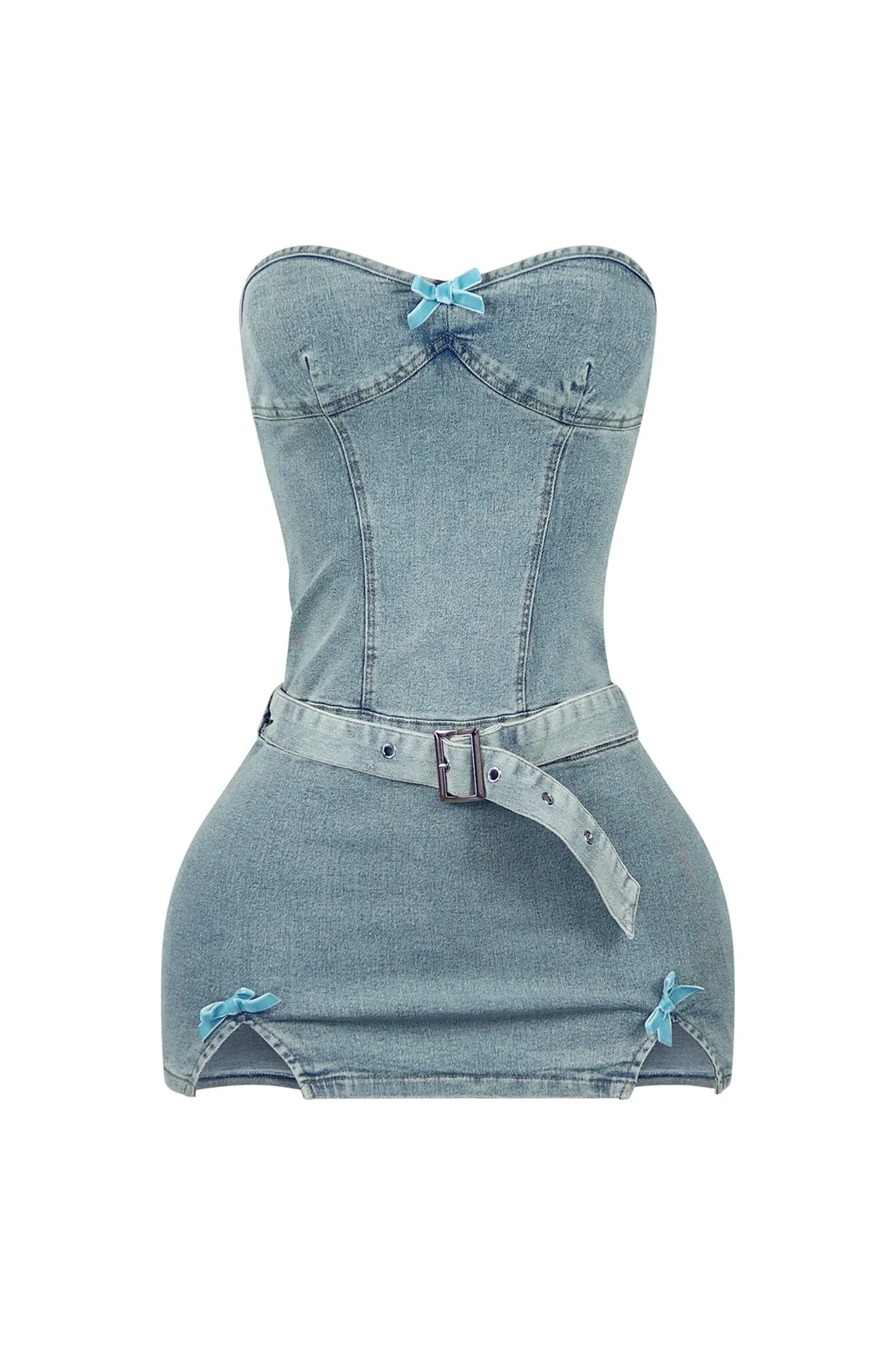 Notice Me Denim Tube Mini Dress