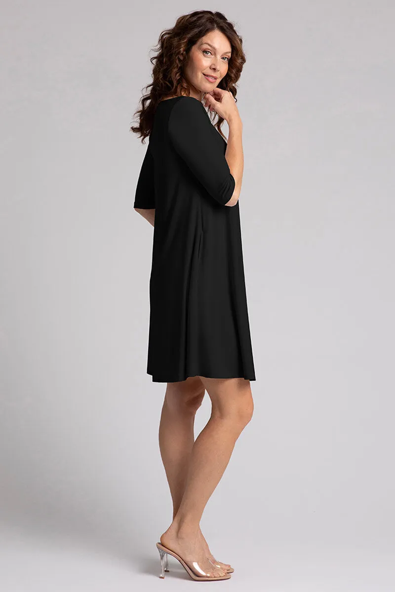 Nu Trapeze Dress | Black