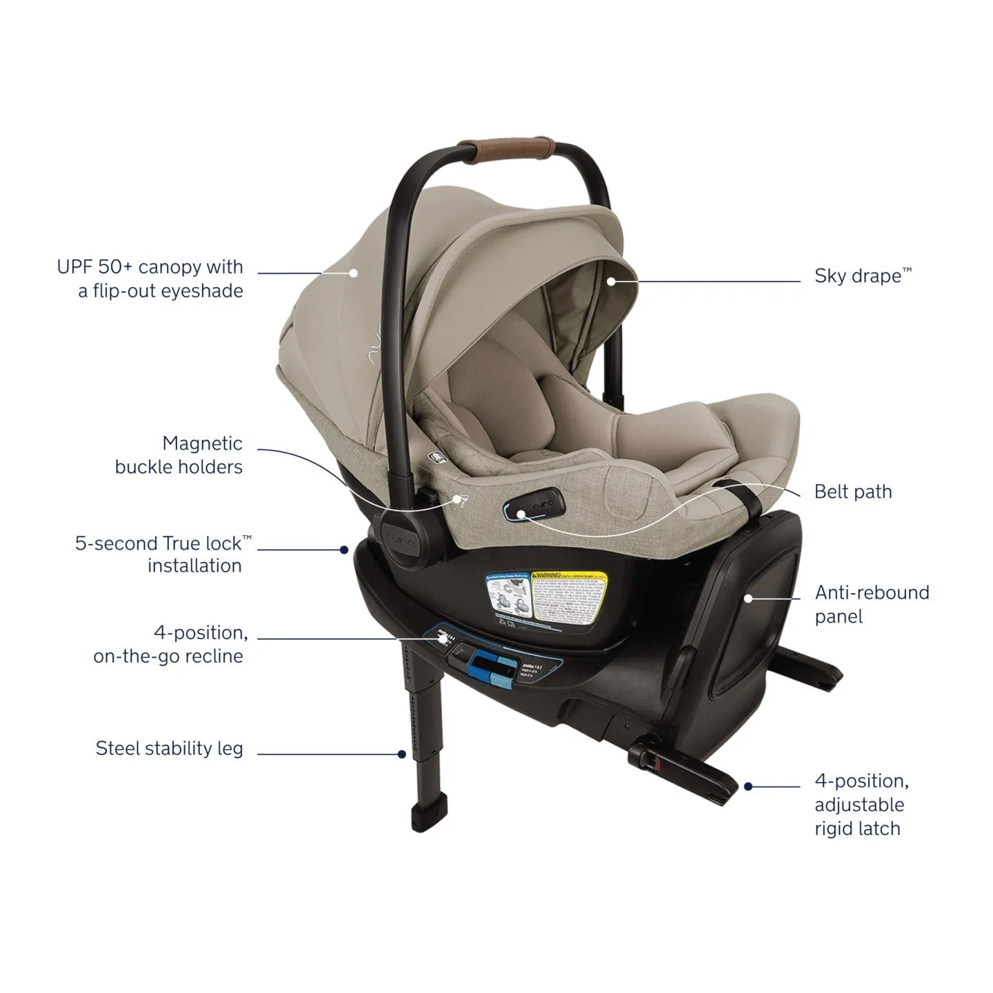 Nuna Pipa Aire RX Infant Car Seat   RELX Base