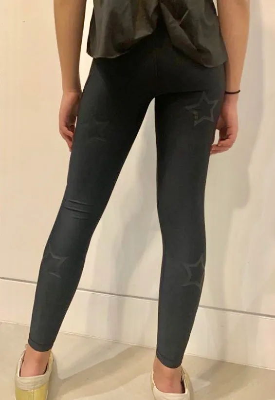 Open Stars Black Leggings