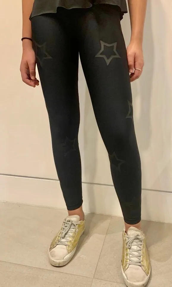 Open Stars Black Leggings