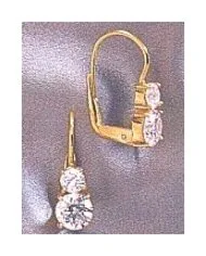 Paris Exhibition Cubic Zirconia, Pearl Earrings