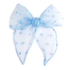 Party Girl Bow - Seaside Sheer Dot