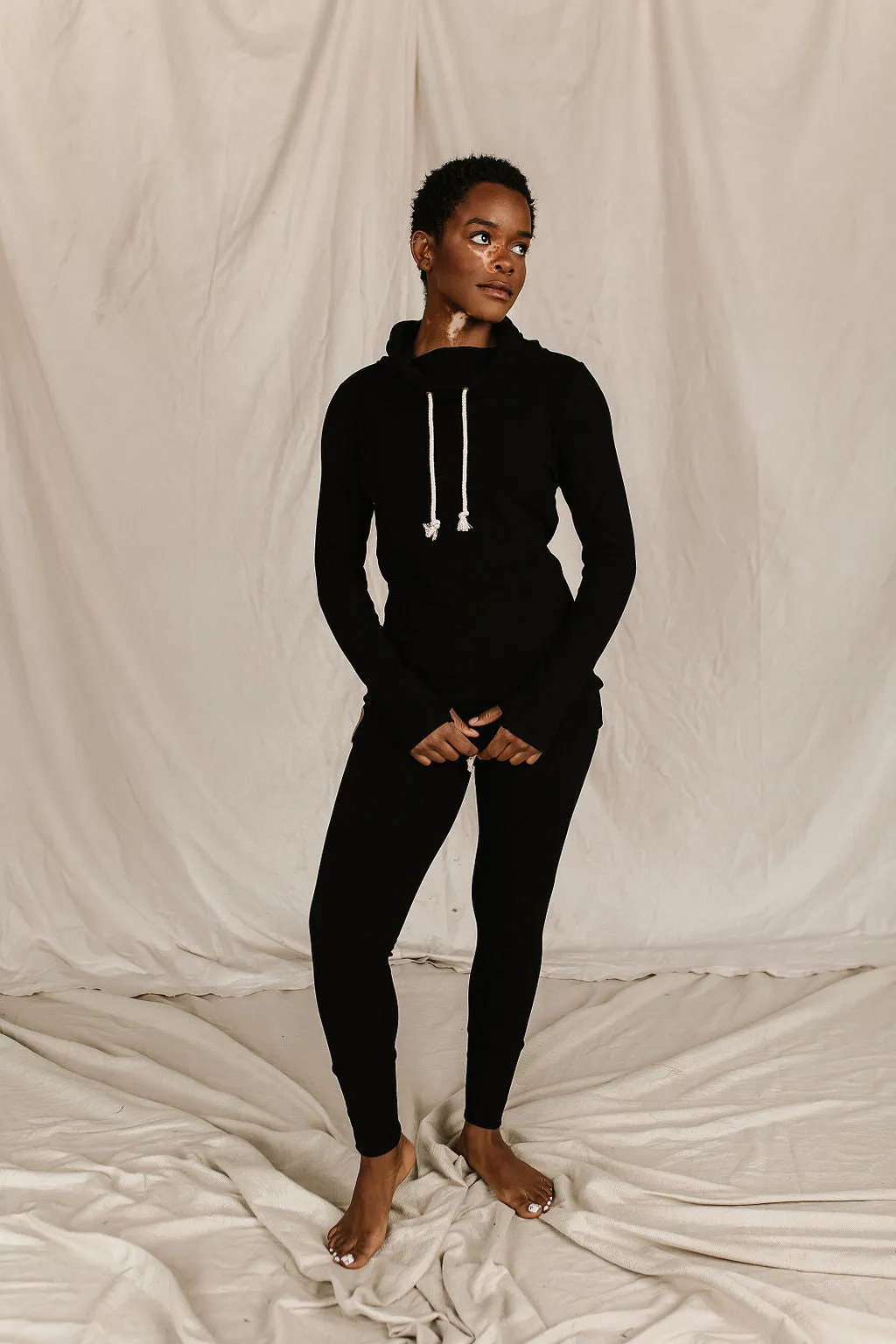 Performance Fleece CowlNeck Sweatshirt - Poppy Seed