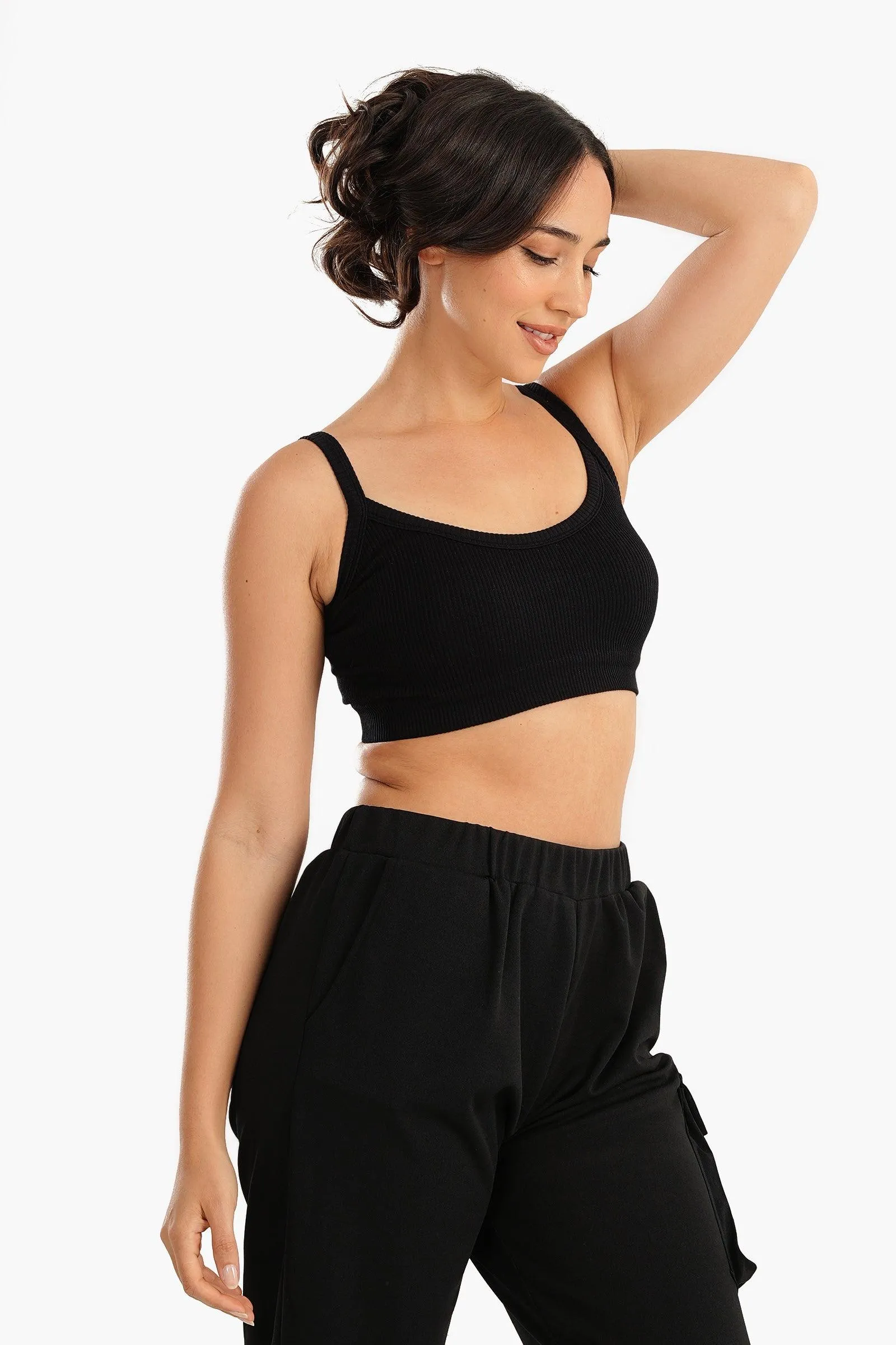 Plunge Neck Crop Top