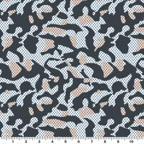 Pop Art Camouflage Printed Spandex Fabric | Blue Moon Fabrics